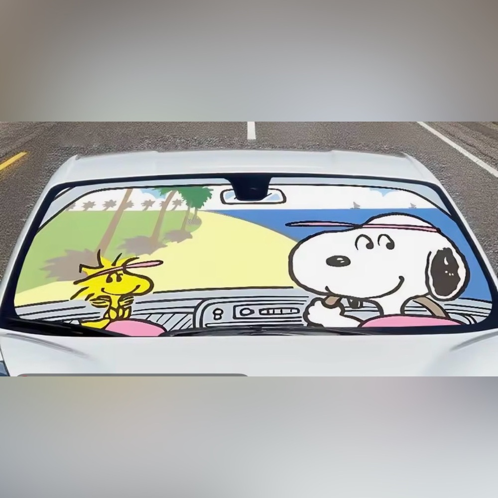 Snoopy and Woodstock Car Sunshade